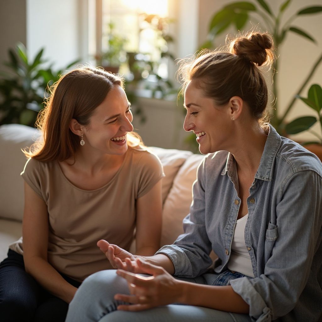 Person experiencing breakthrough moment in coaching session