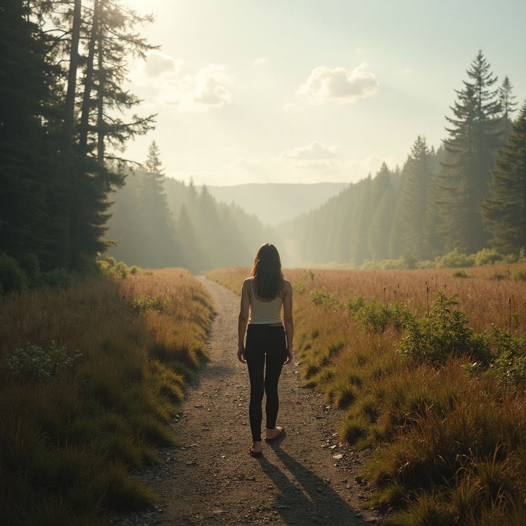 Person in life transition moment